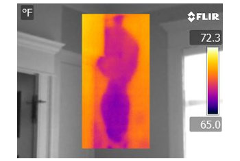 Thermal Imaging can fid hidden leaks behind walls or previous water damage caused by leaking pipes behind interior walls of your home during a home inspection.